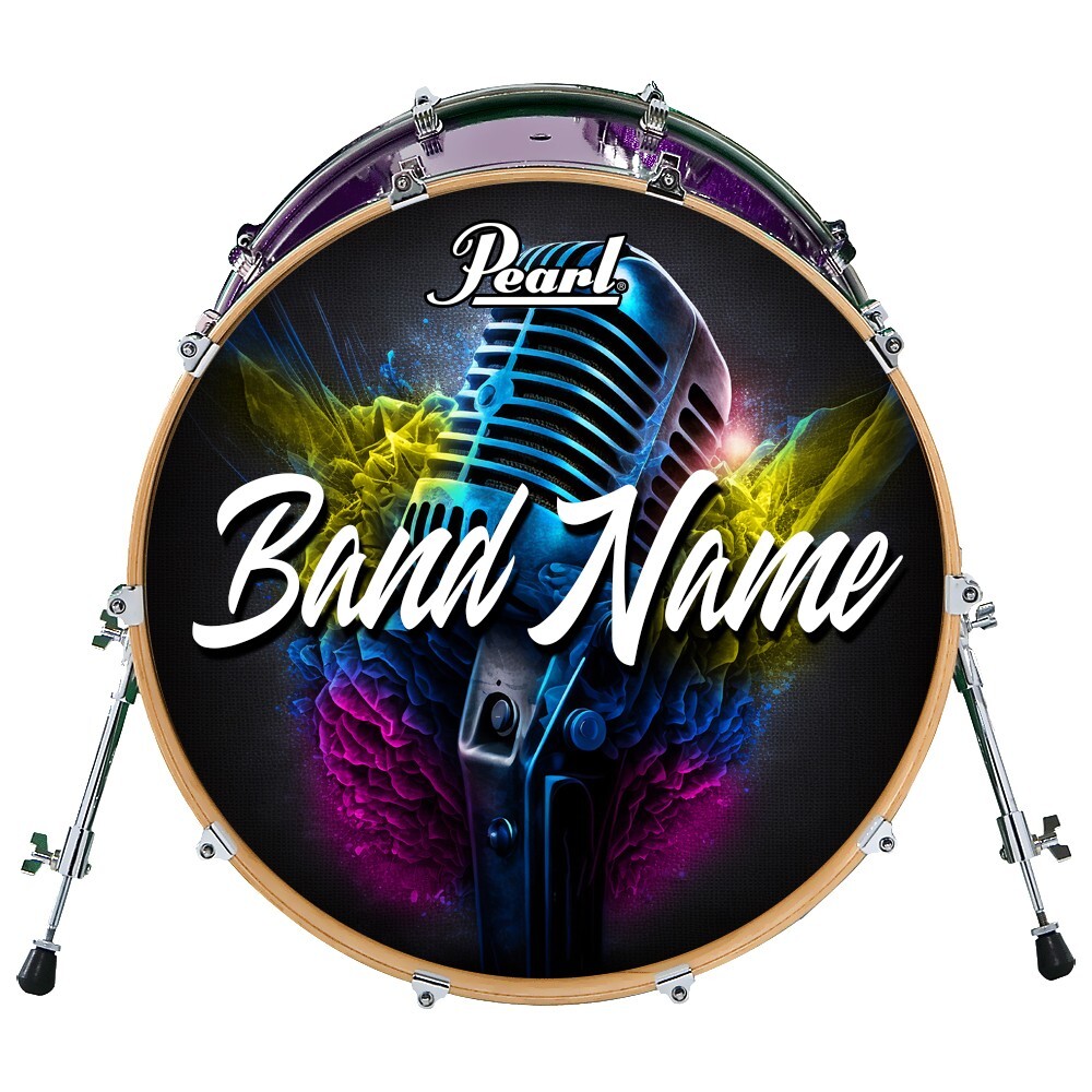 Custom 26" Bass Drum Head or Wall Decal Skin Wrap Kick Sticker Vinyl FREE DESIGN