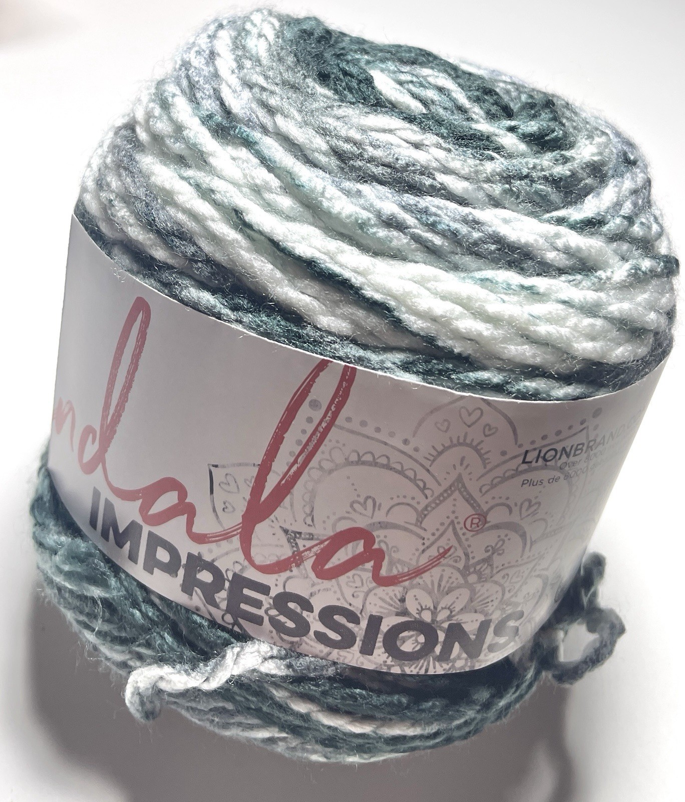 LION BRAND MANDALA IMPRESSIONS 1Pk. PEPPERY. I COMBINE SHIPPING, See Details