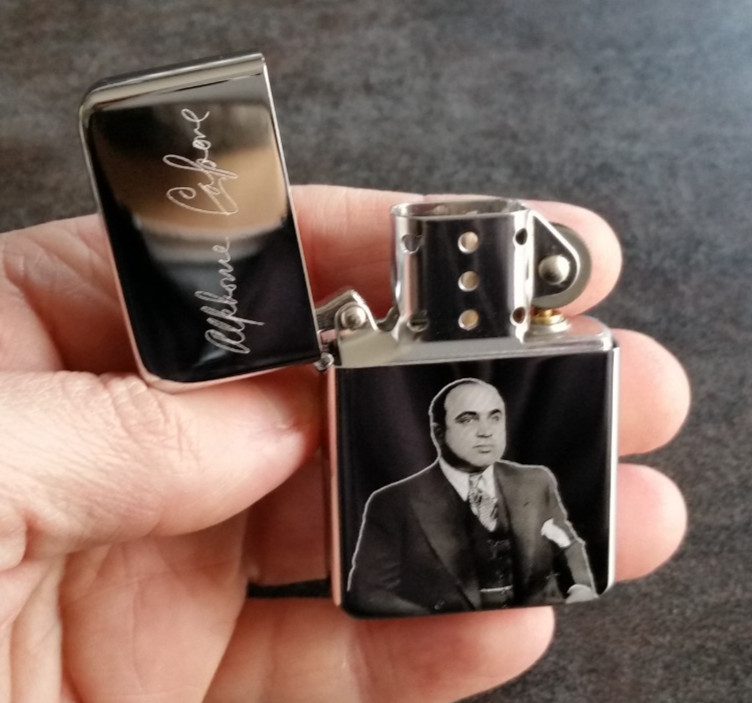 Al Capone Engraved Lighter with Gift Box - FREE ENGRAVING