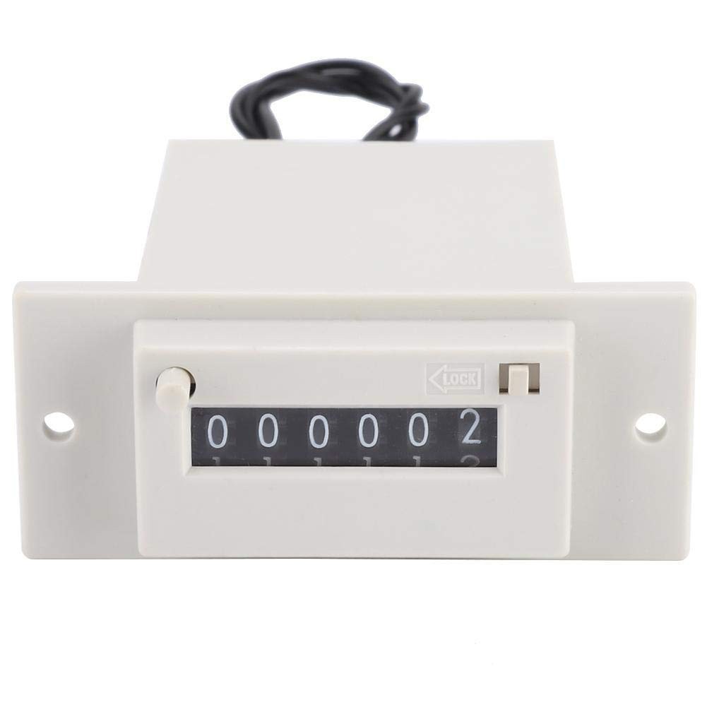 12 V DC--CSK6-YKW ELECTROMAGNETIC IMPULSE COUNTER--6 DIGITS 0-999999 -NEW
