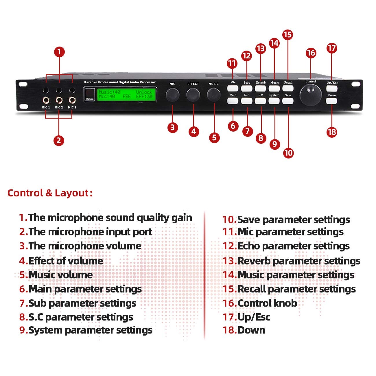 X5 Karaoke Professional Digital Audio Processor Can Set via a PC Interface Pr...