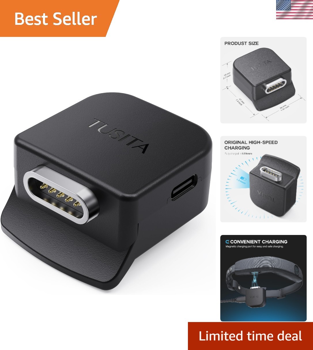 Efficient USB-C Charger for Halo Collar 4 & 5 - Lightweight and Fast Charging