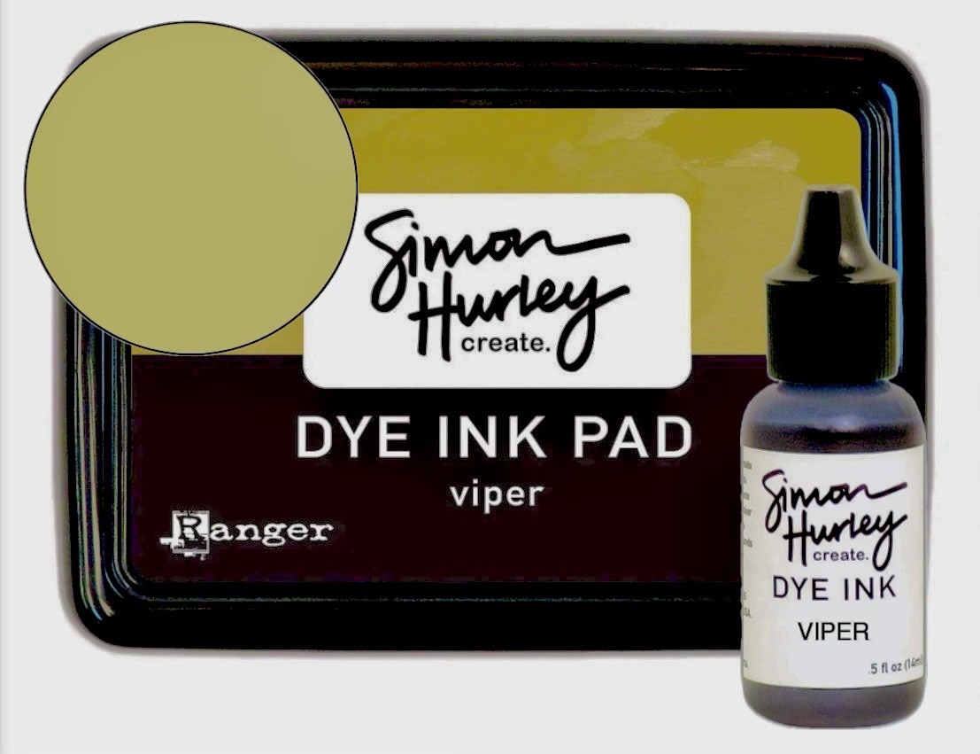 Ranger Ink Dye Felt Ink Pad & Re-inker Simon Hurley VIPER New