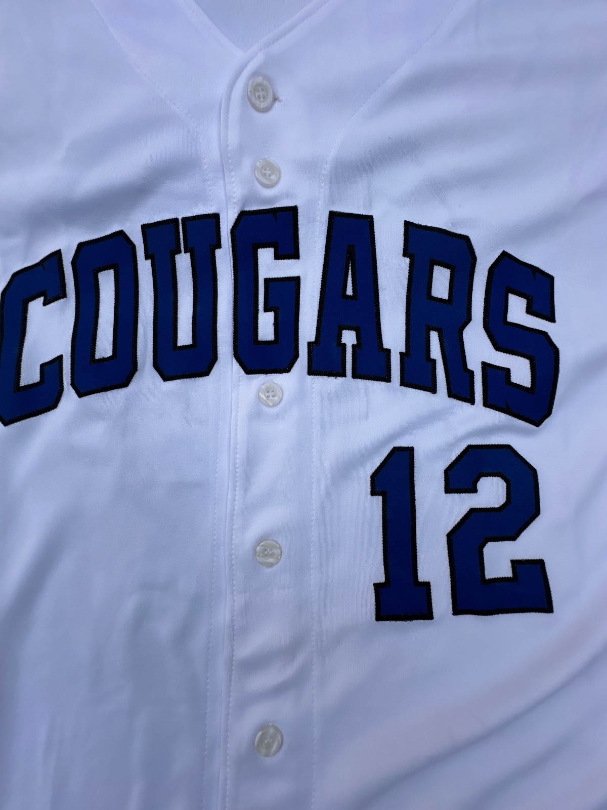 Rawlings Cougars #12 Men's Baseball Jersey Size L.