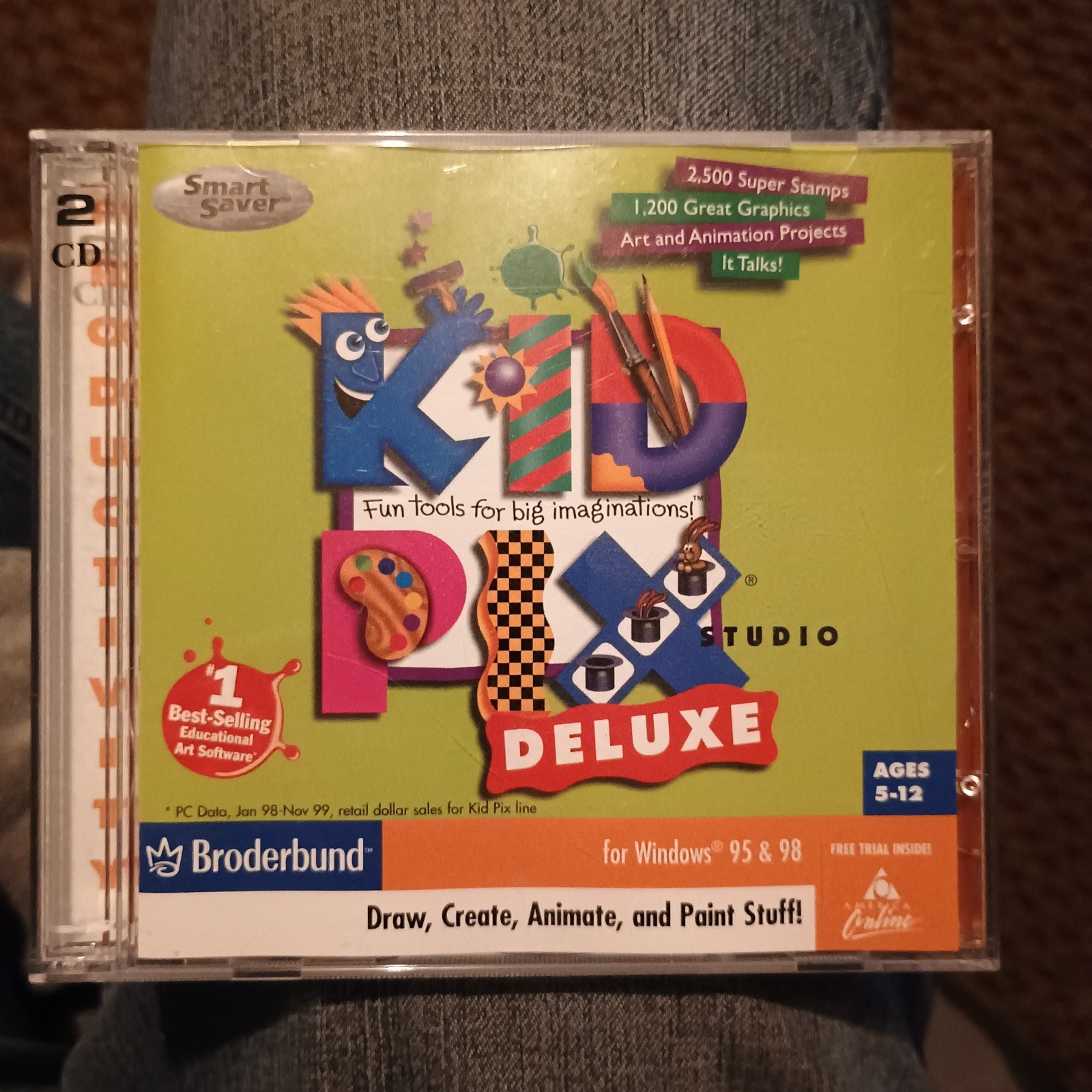 Kid Pix Deluxe Studio (CD-Rom, 1998 Broderbund) Windows 95 And Macintosh