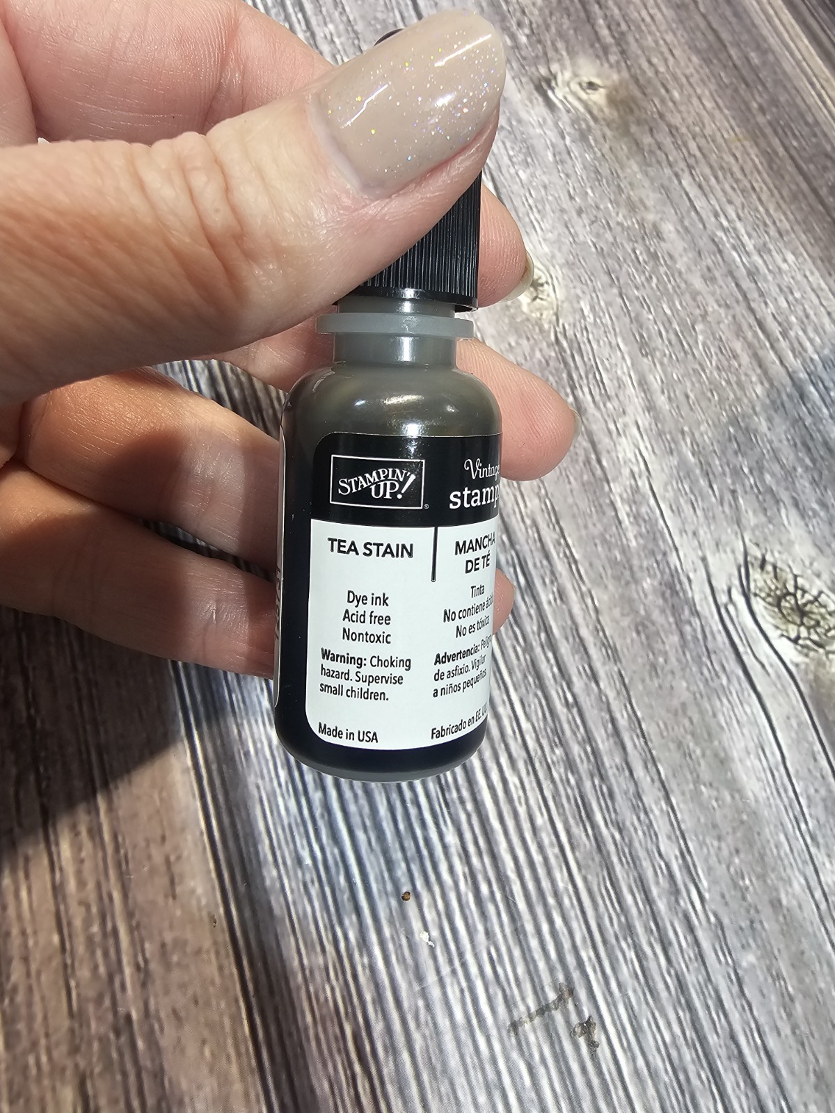STAMPIN' UP! TEA STAIN VINTAGE STAMPIN' INK FULL BOTTLE NEW