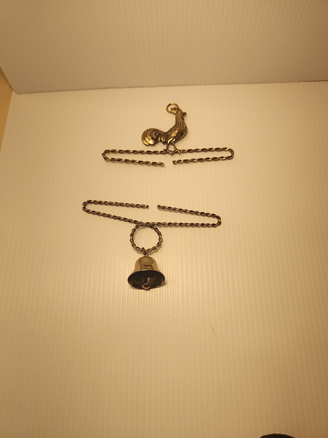 Stitch N Count Bell Pull Hardware 4" Soild Brass Rooster + Bell