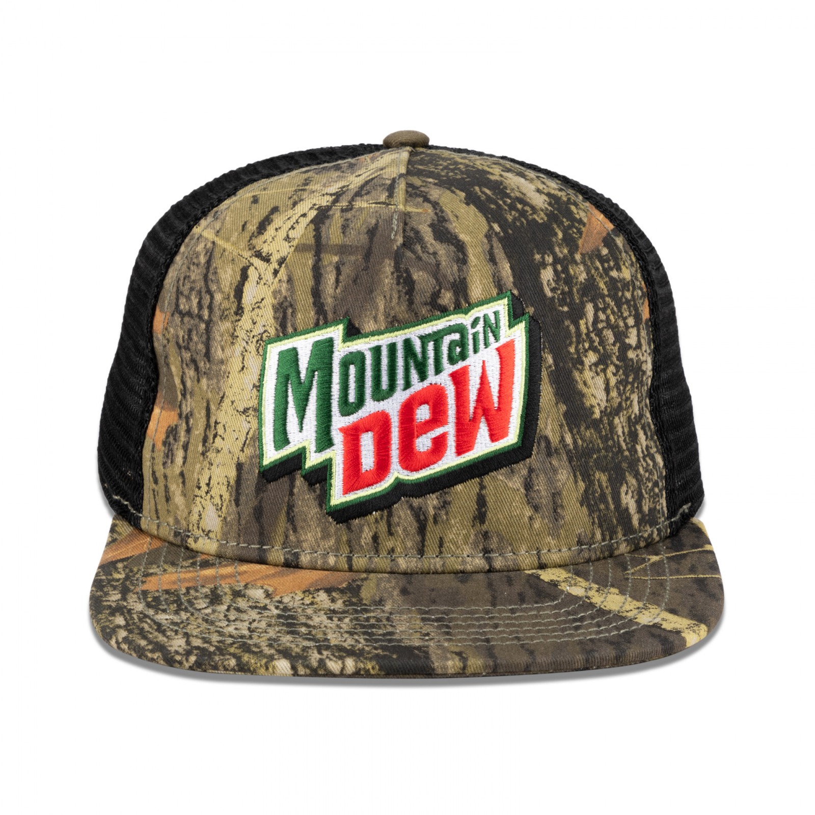 Mountain Dew Camo Flat Bill Adjustable Hat Multi-Color