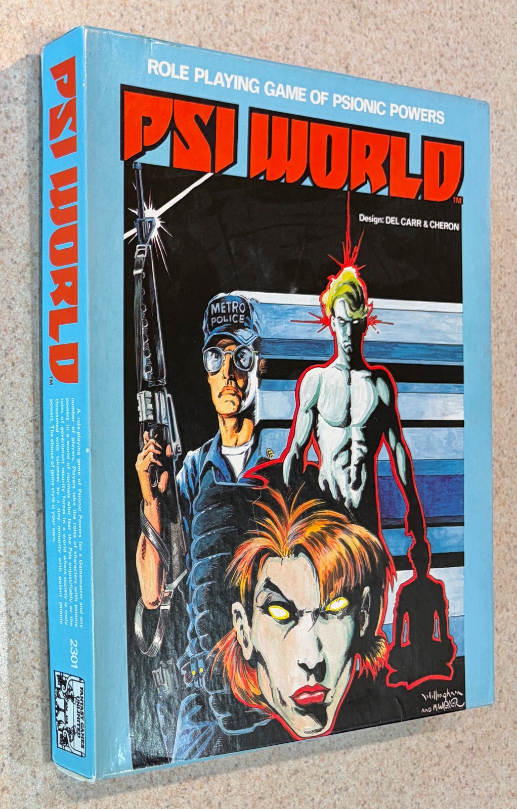 PSI WORLD Box RPG (Fantasy Games Unlimited) -- Complete in Box Bill Willingham