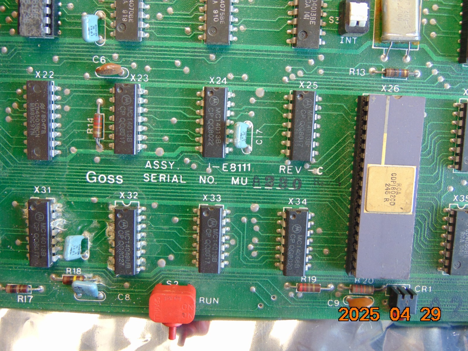 ROCKWELL GOSS E-8111 CIRCUIT BOARD see description