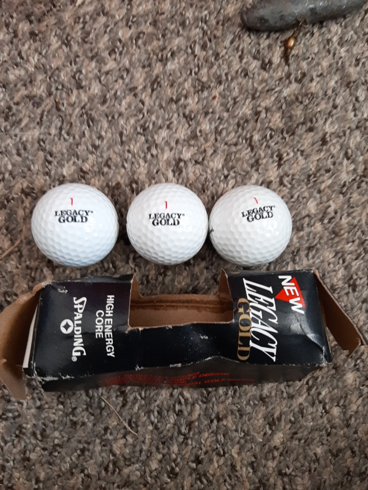 Spalding golf balls High Energy Core 3 Legacy Gold logo GES Cut Resistant Cover