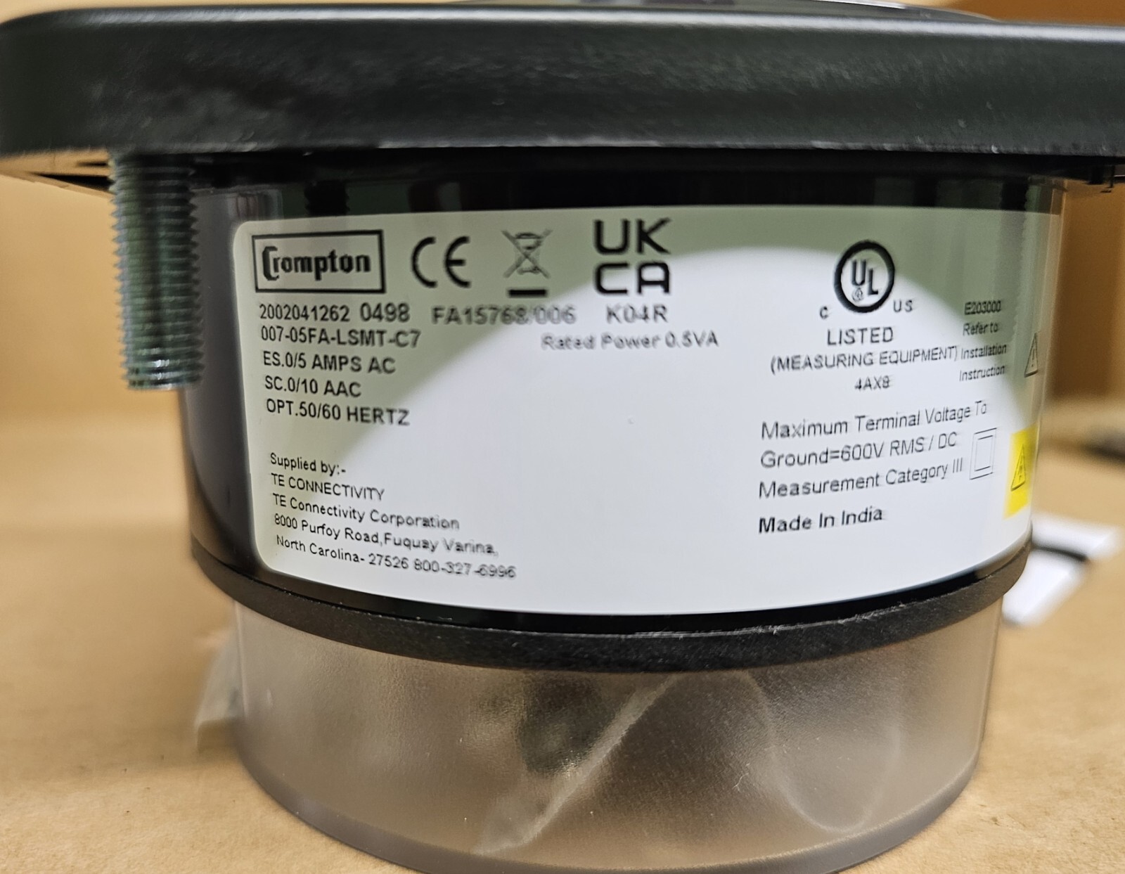 CROMPTON / TE Connectivity 007-05FA-LSMTC7 Ammeter
