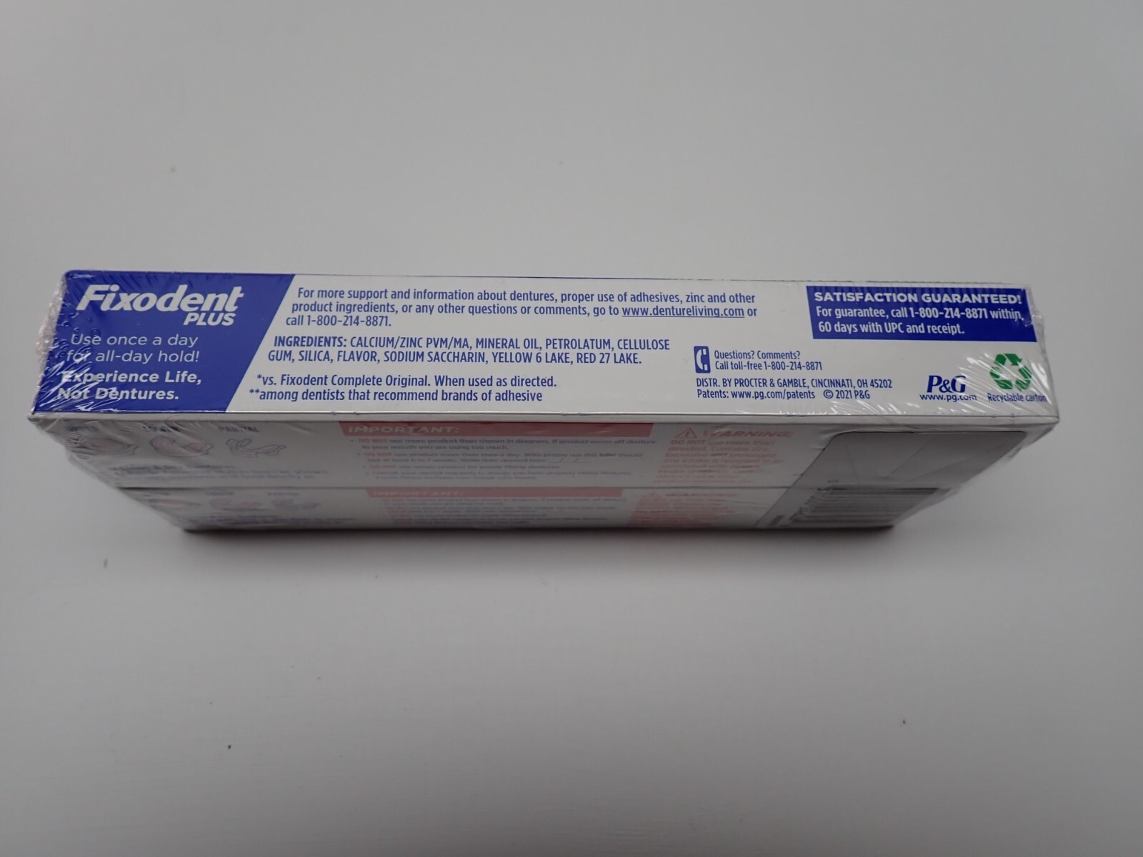 Fixodent Plus w/ Scope Denture Adhesive Cream 2 oz 10 Packs New Sealed