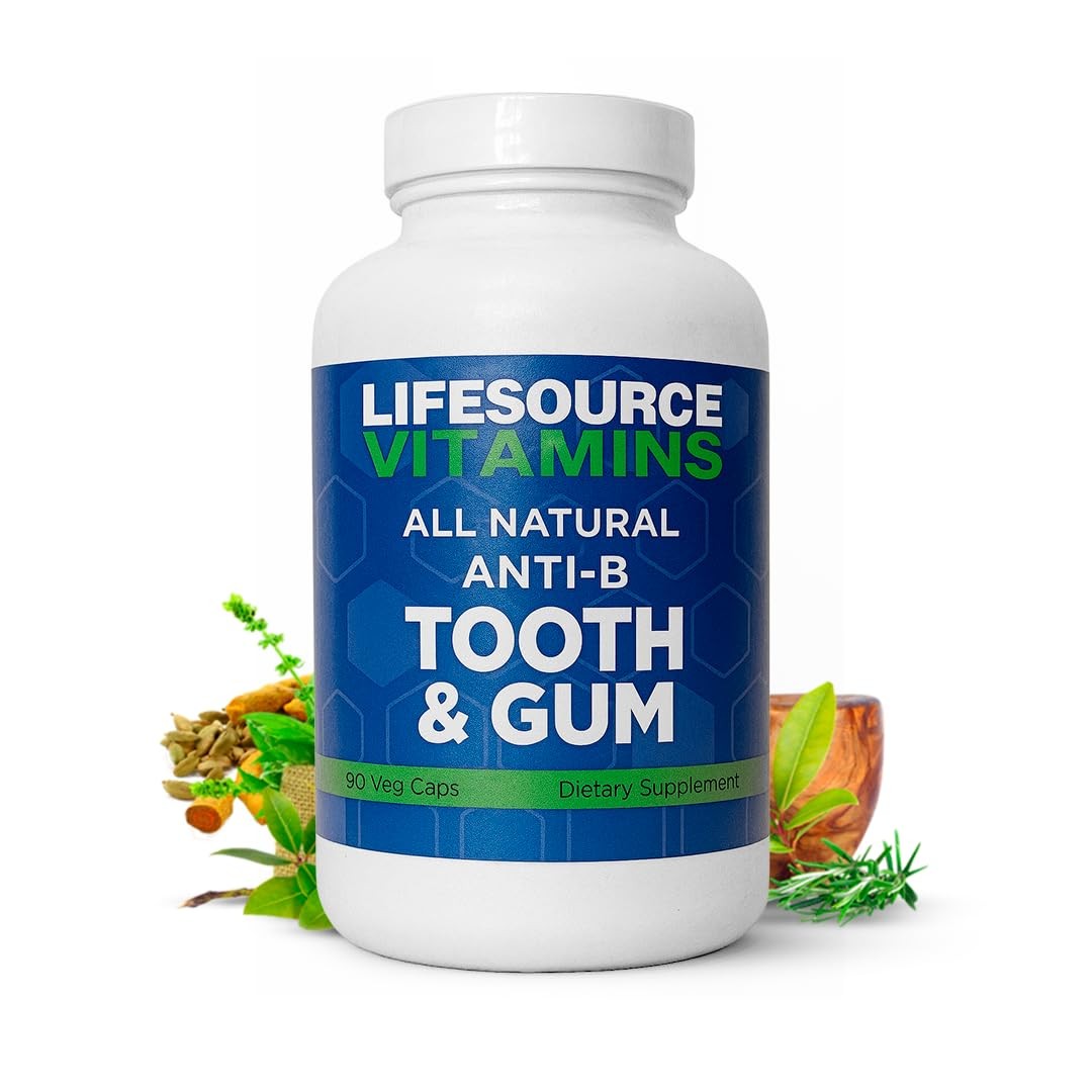 LifeSourceVitamins Tooth Gum - Anti-B - Support - 90 Caps - Proprietary Form...