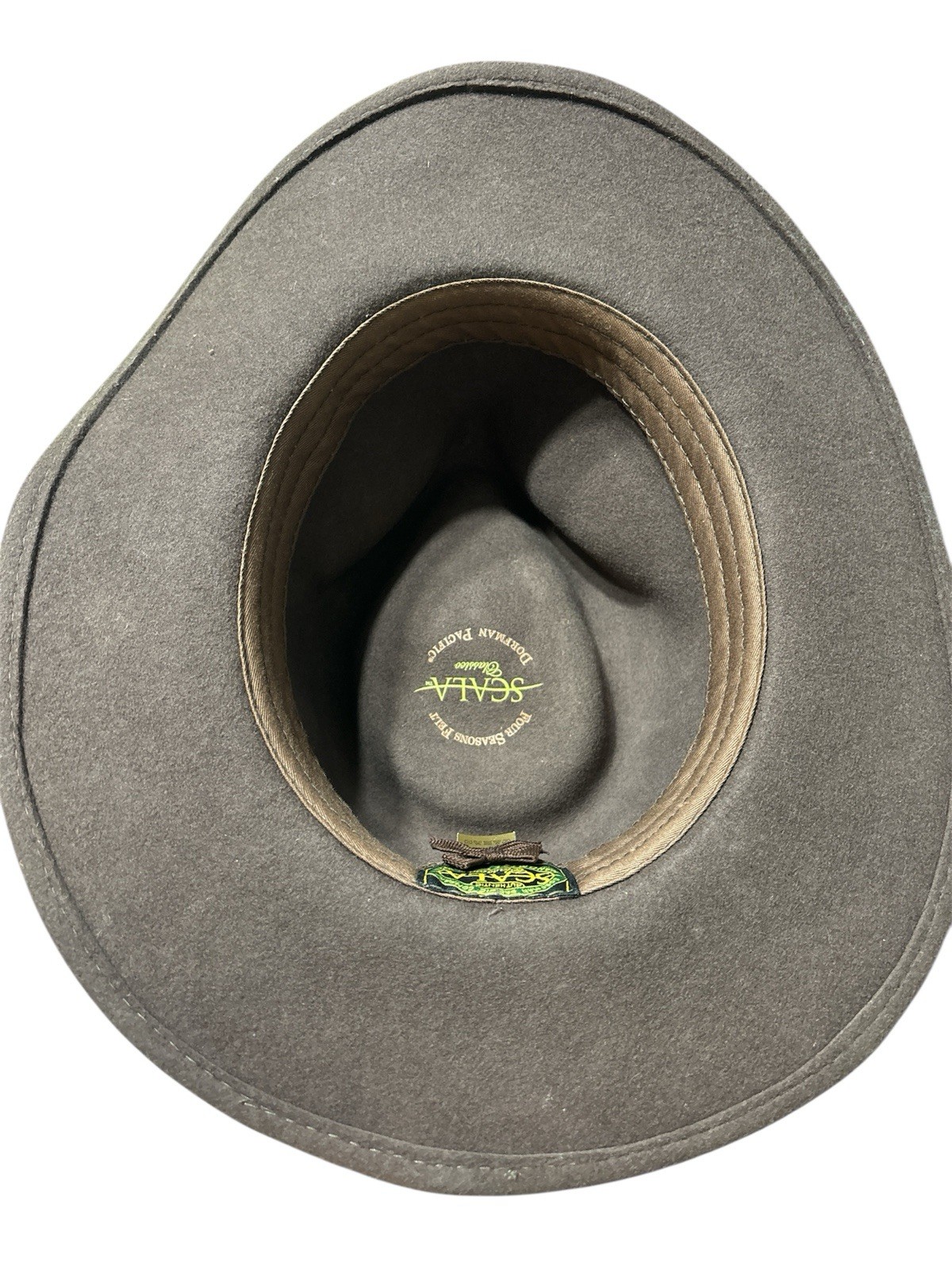 Cowboy Hat Dorfman Pacific Scala Classico 100% Wool Felt Hat, Brown. Size Medium