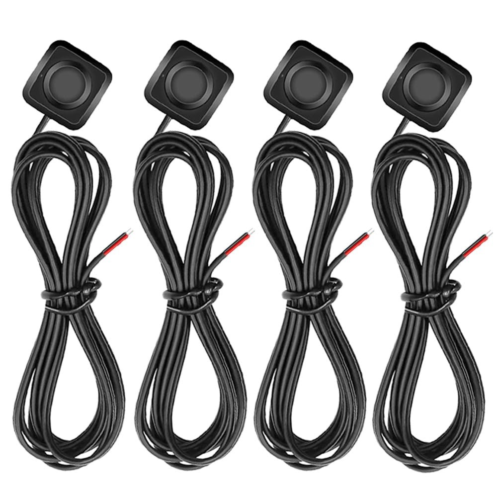 4 Pcs 12V/24V Momentary Push Button Switch On/Off Horn Buttons for Car Horn
