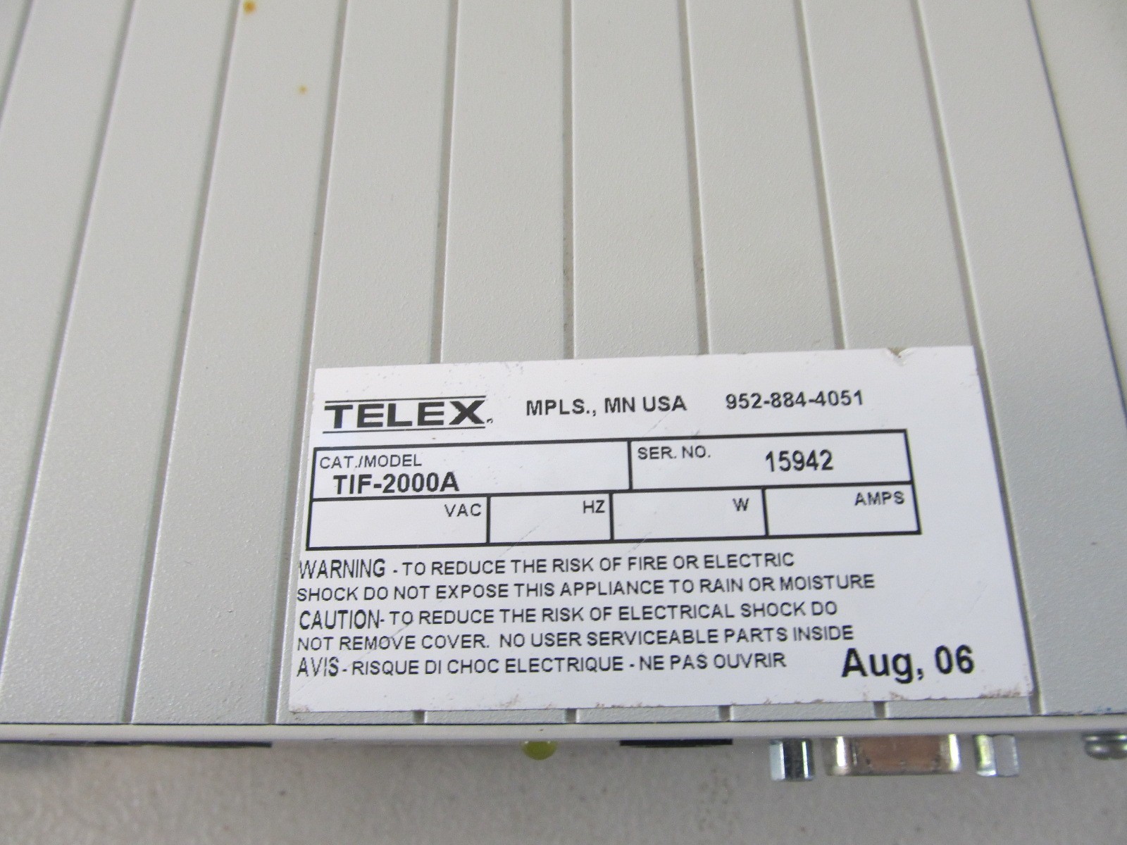 Dual RTS TIF-2000A Single-Line Digital Telephone Interface **NO A/C**