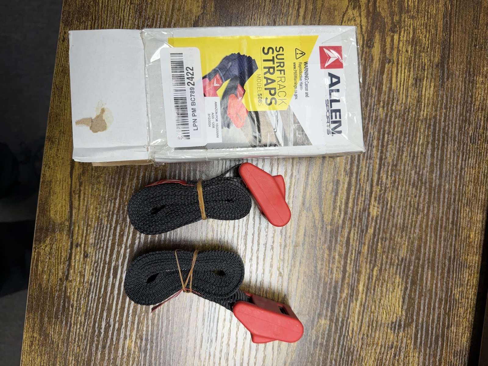 Two  Allen Sports 508S 8Ft Polyester Cargo Surf rack Straps Padded Buckles