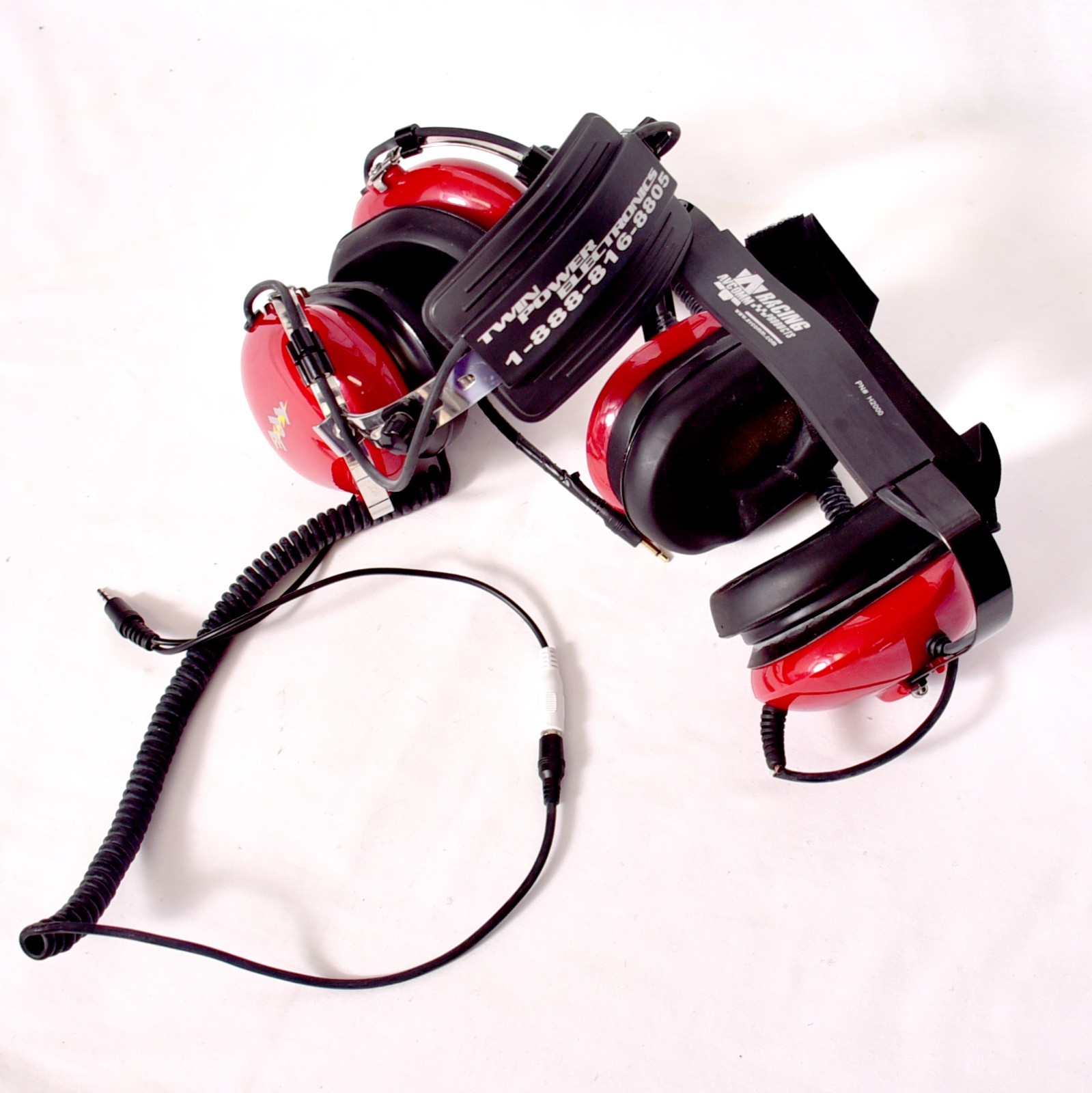 2 Avcomm Racing Products Headset PN H2000 His and Hers See Photos