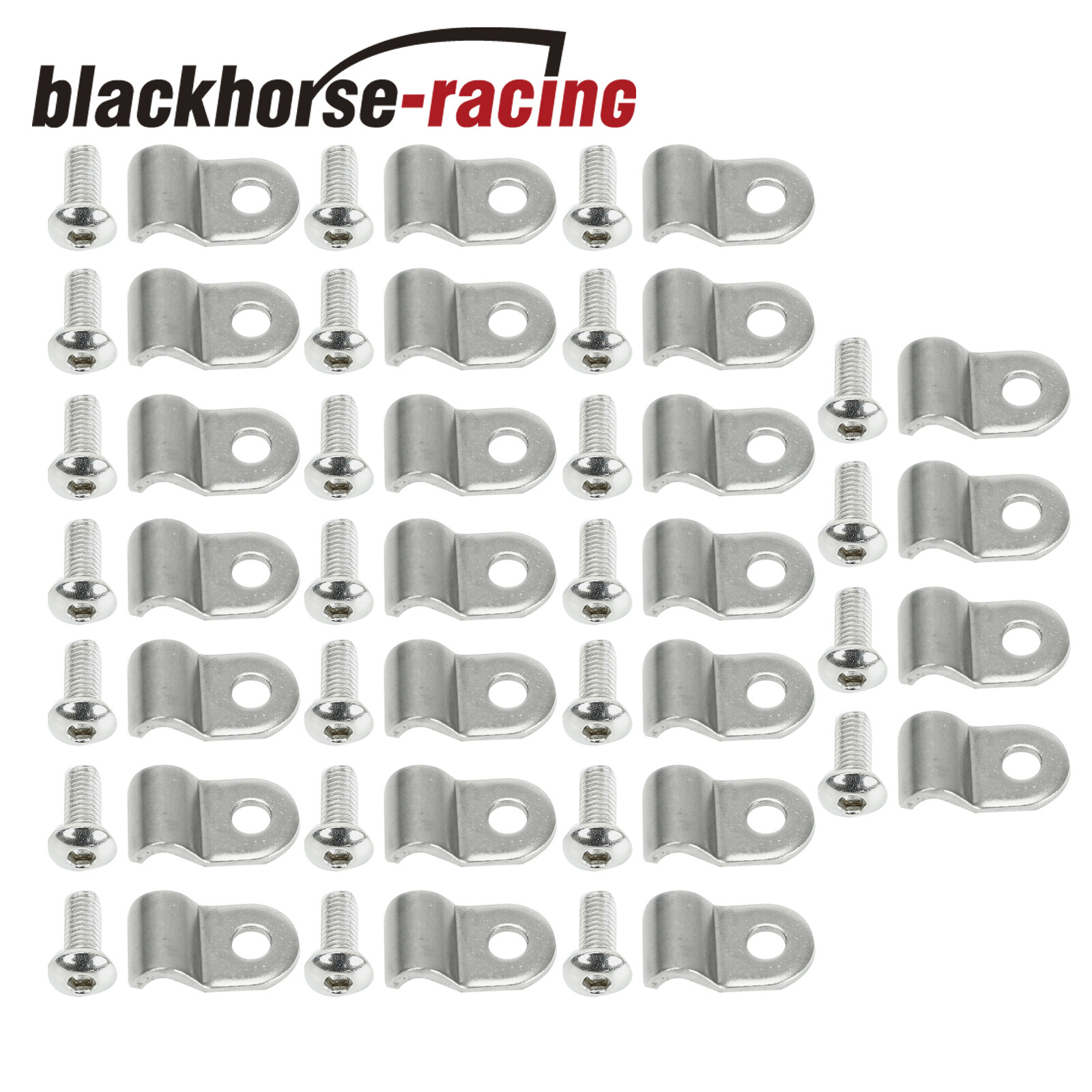 50Pcs 3/16" Brake Line Clamp W/Screw Street Rod Stainless Fits Truck Dune Buggy