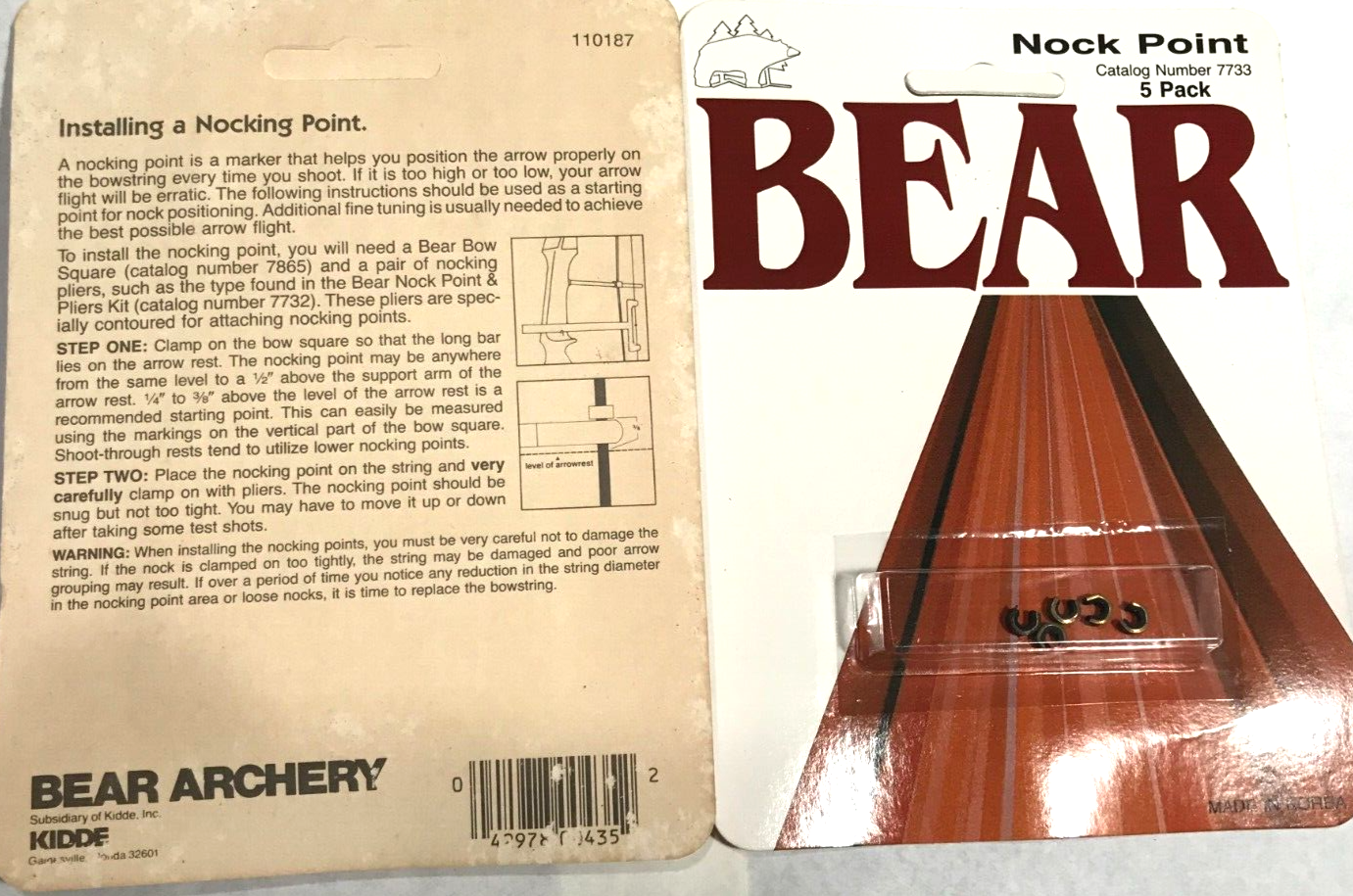 10 - Vintage - BEAR BOW STRING NOCK POINT size large