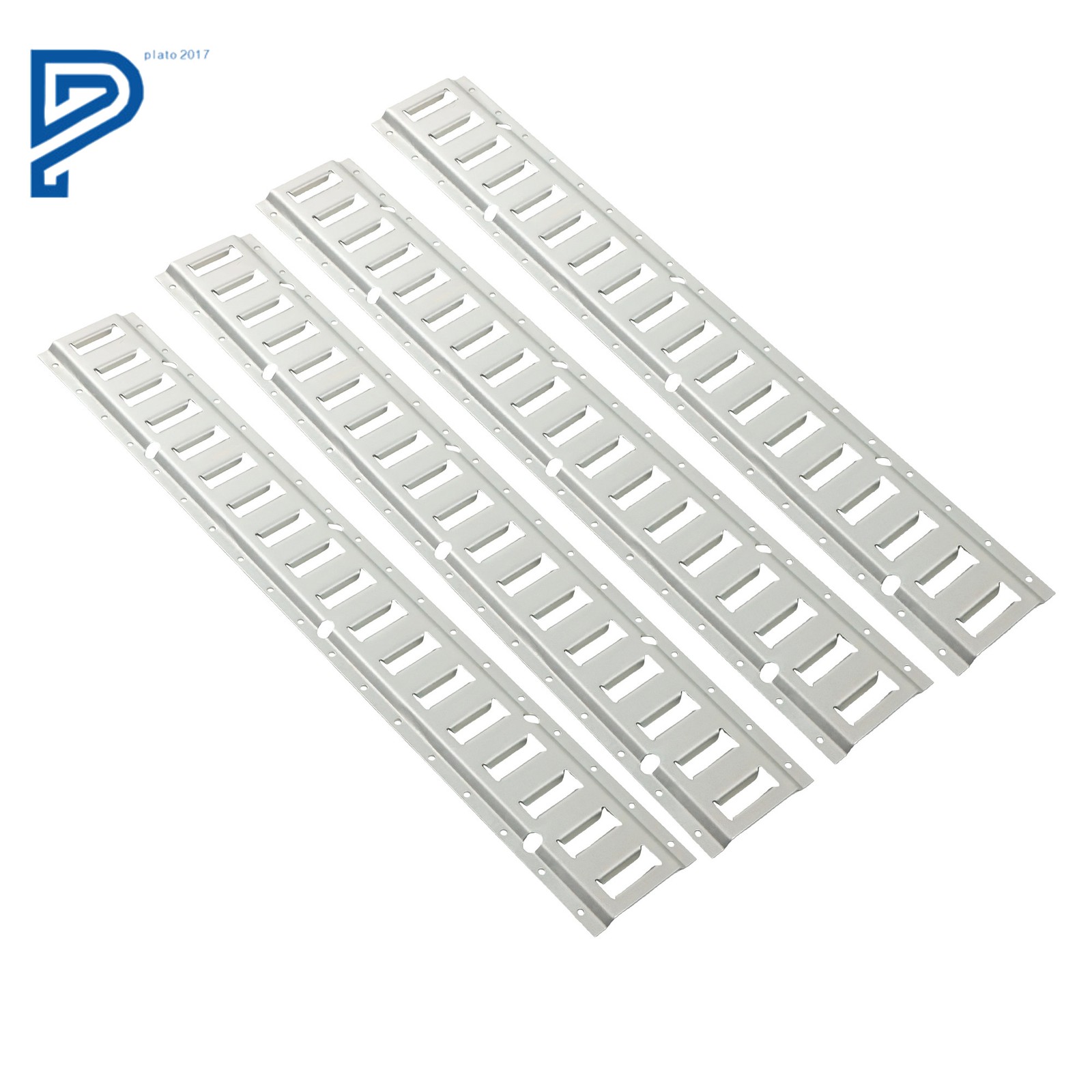 Steel 4 Pack 3' E Track Tie Down Rail Kit with Powder-Coated For Garages