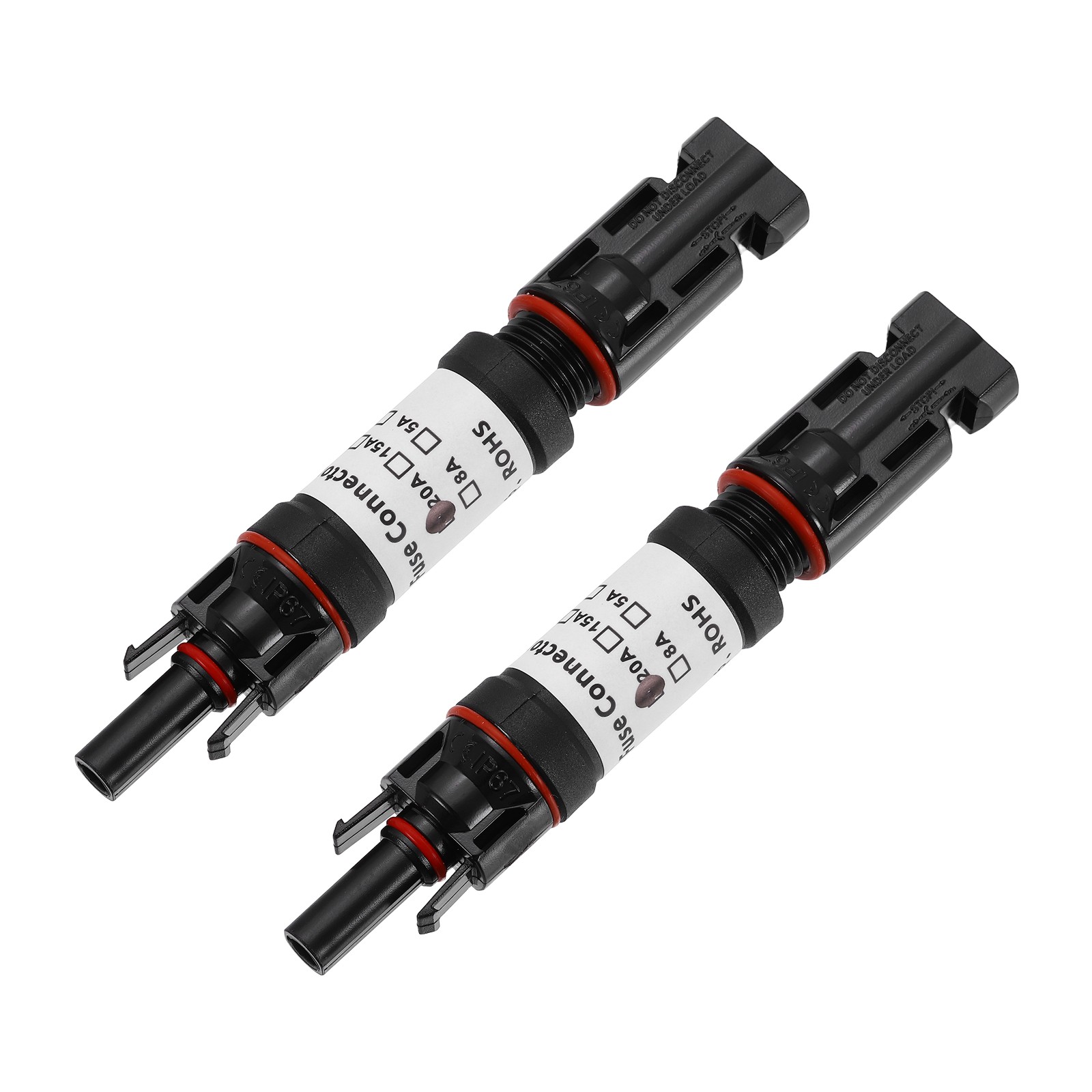 2Pcs 20A Solar Fuse Holder Inline with Fuse for Solar Photovoltaic System