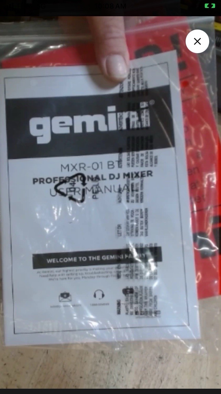 Gemini MXR-01BT 2 Channel Bluetooth DJ Mixer