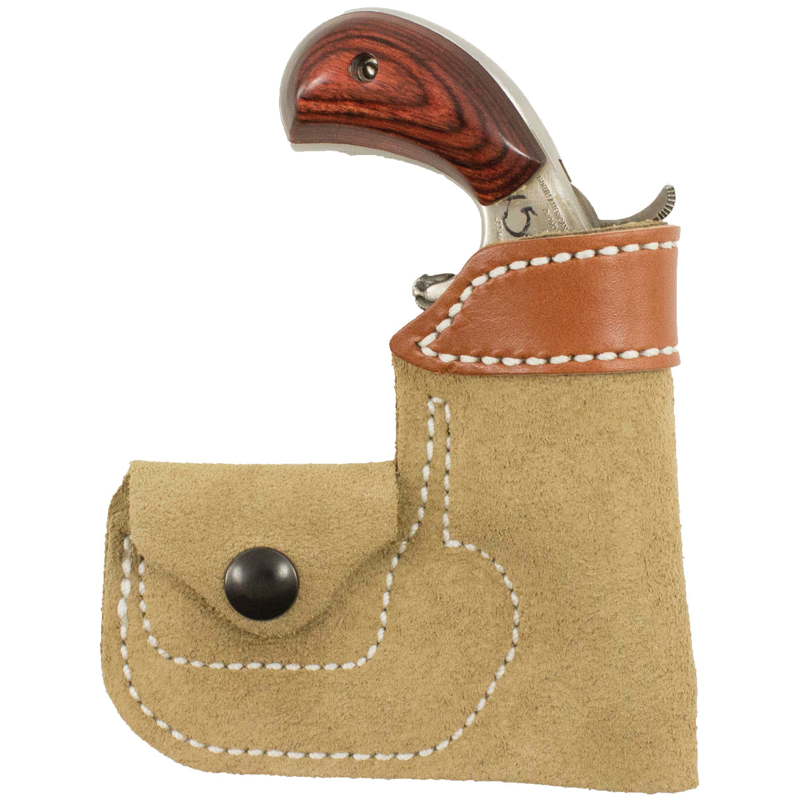 DeSantis Pocket Holster f/North American Arms 1" Barrel Tan Leather Ambidextrous