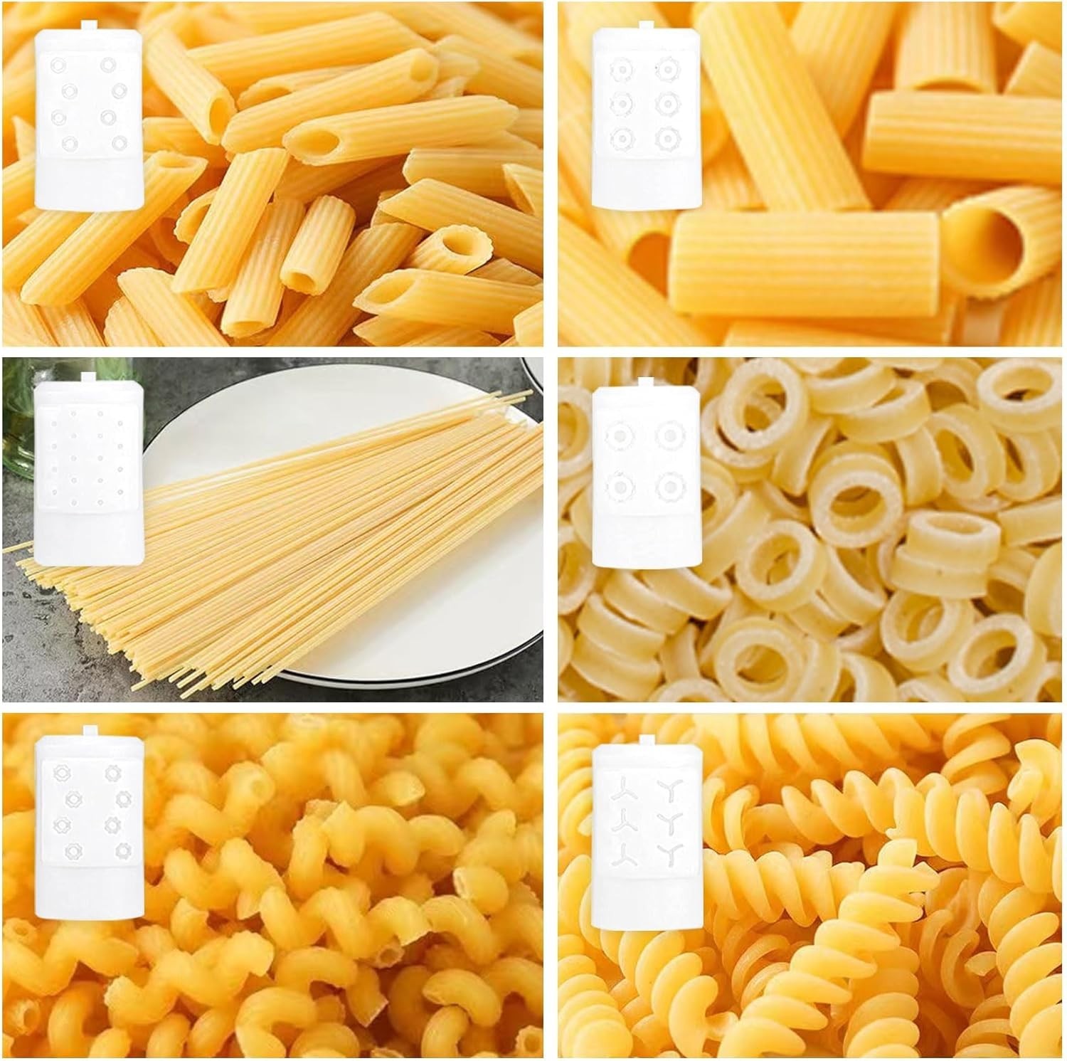 Pasta Maker Attachment for Kitchen Aid Stand Mixers with 6 Interchangeable Diff