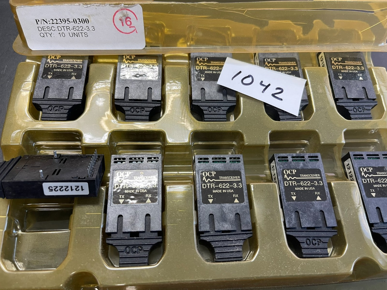NEW OCP DTR-622-3.3 TRANSCEIVERS 22395-0300 622Mb/s LOT OF 10
