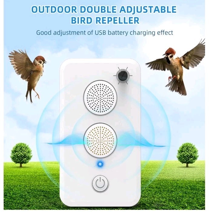 Upgraded Battery Operated Bat Repellent For Attic, USB Ultrasonic Bat Repeller