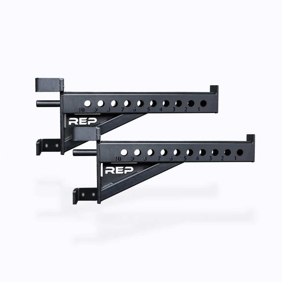 REP Fitness 4000 Series Spotter Arms Black Heavy Duty Power Rack Attachment