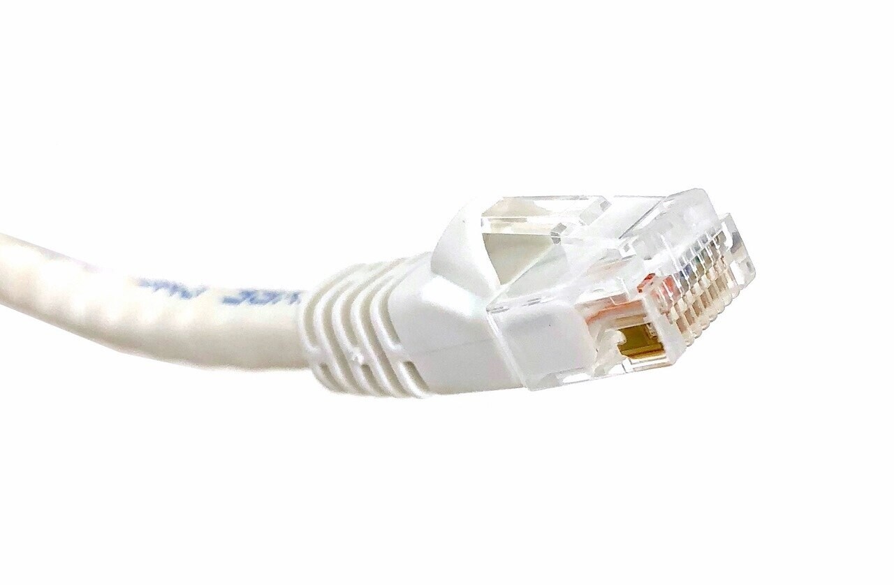 10FT CAT6 Ethernet Patch Cable White RJ45 550Mhz UTP 2M