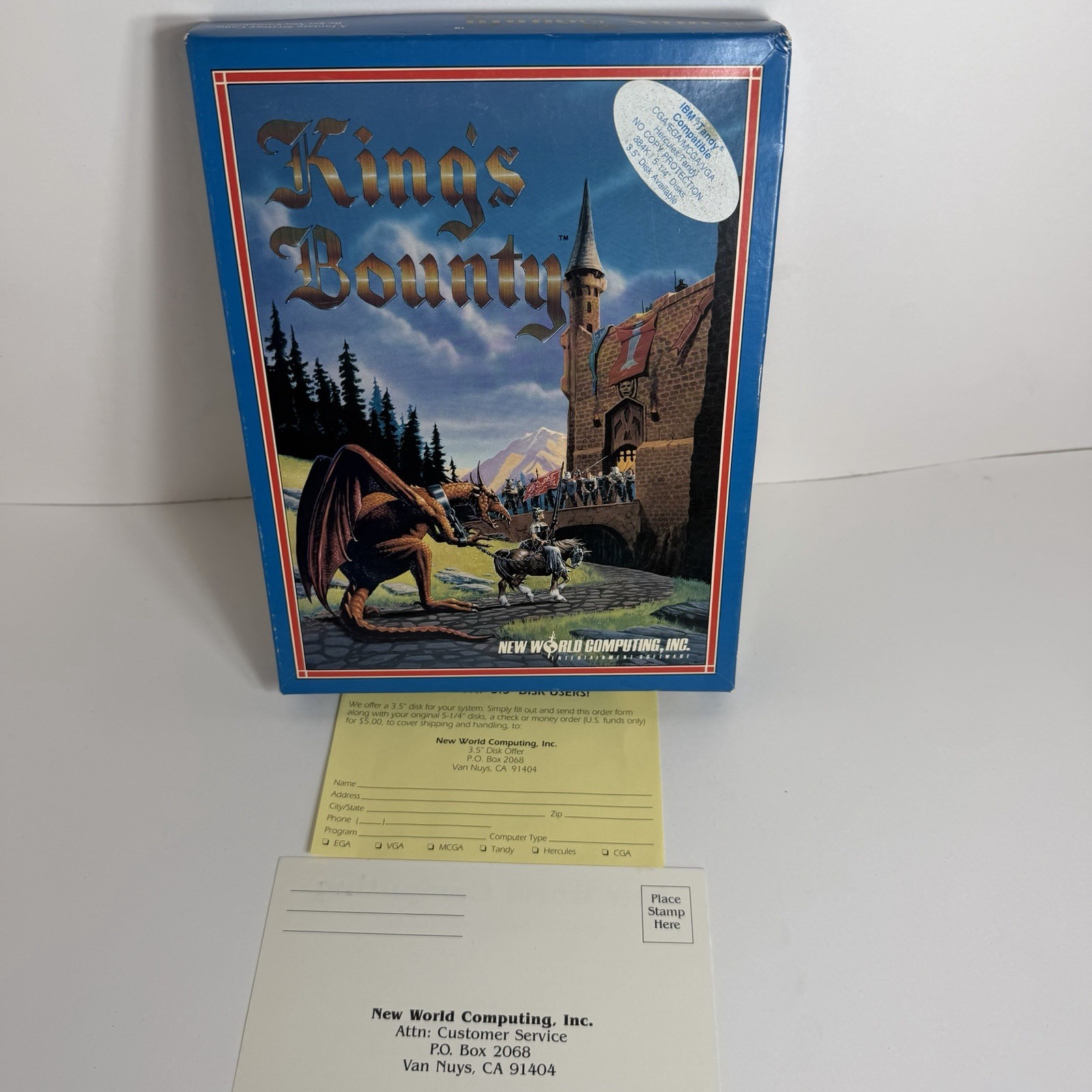 Vintage Big Box Software Kings Bounty New World Computing NO GAME BOX ONLY READ