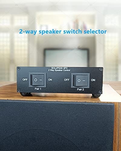 2 Zone Stereo Speaker Selector Switch Box for Multi-Channel Amp