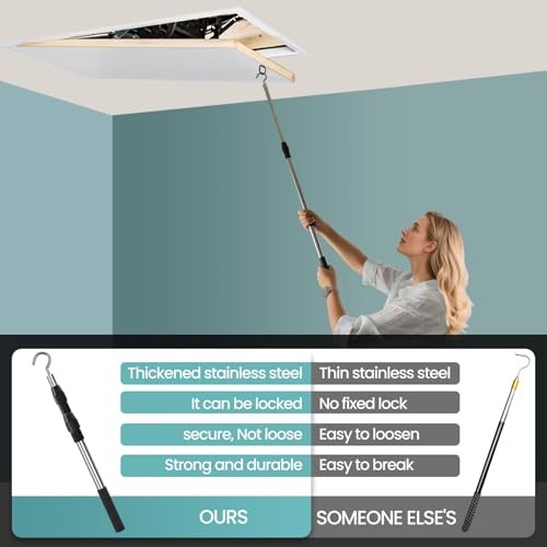 Attic Pull Down Hook, Extendable Attic Pull Rod, Attic Ladder Pull Down System