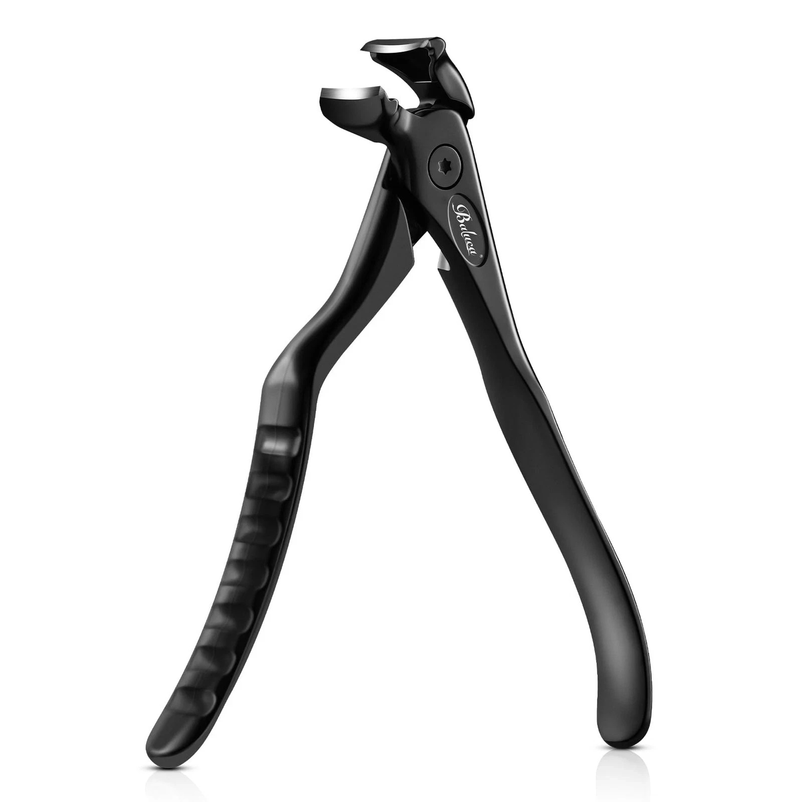 BALUCA Ergonomic Nail Clipper for Seniors - Toenail Long Handle, Black