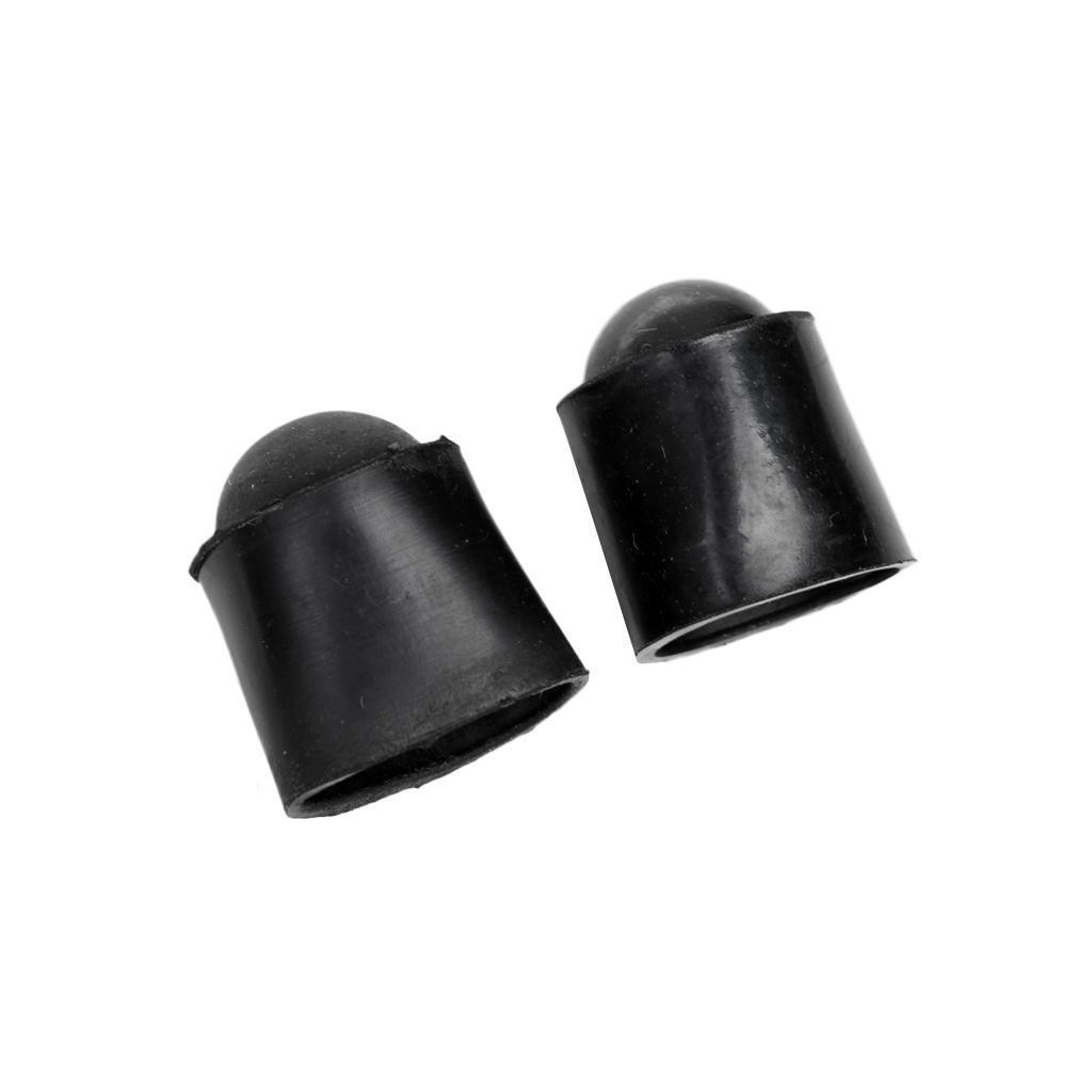 2 Pieces Billiards Pool Cue Bottom Protectors Rubber Covers
