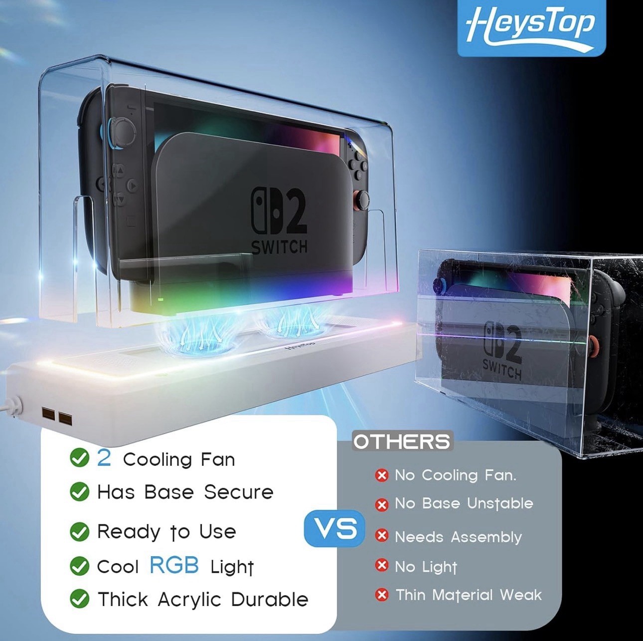 Switch 2 Dust Cover and Cooling Station