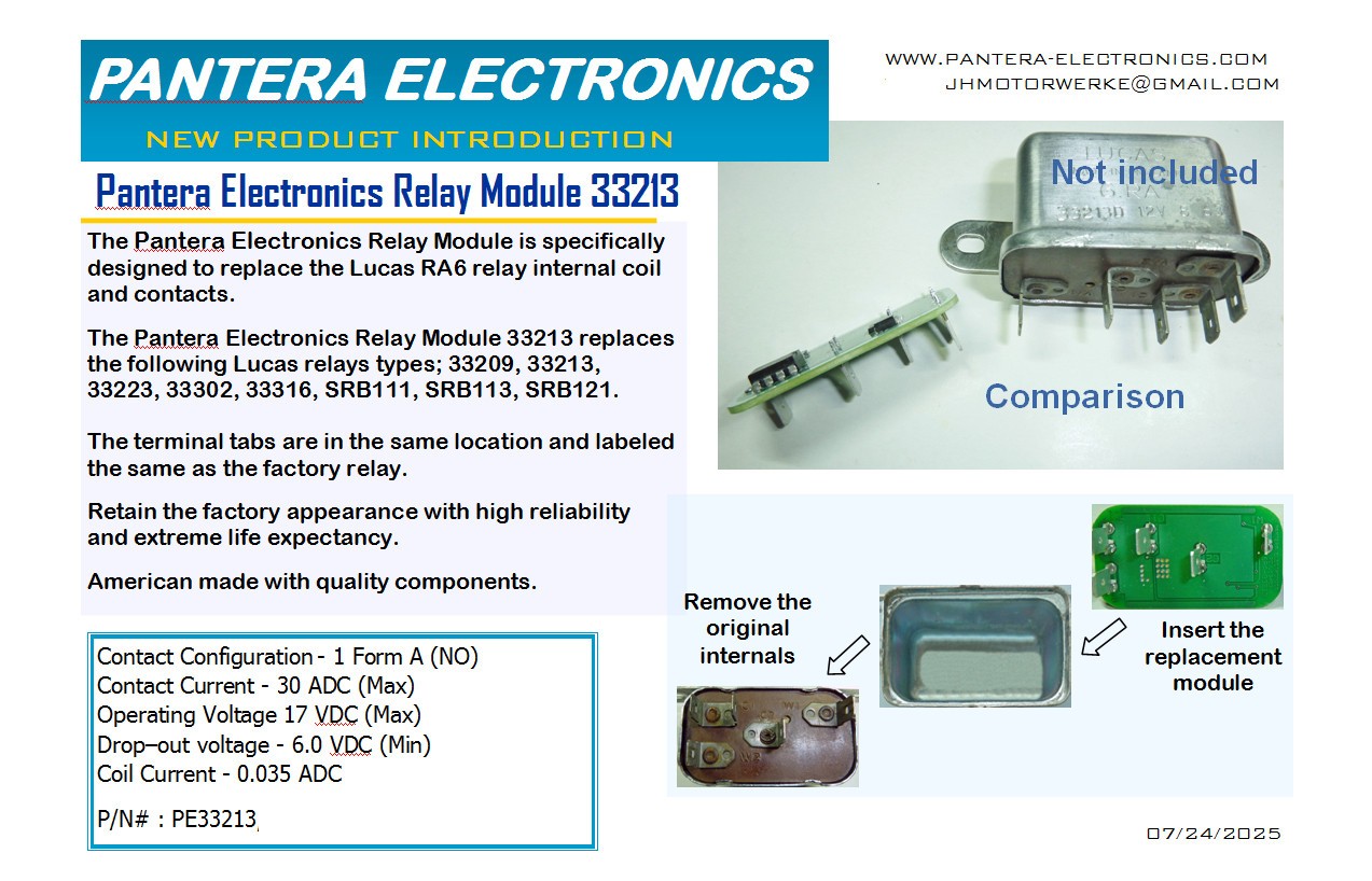 Lucas 6RA Relay, 33213, 33157, 33188, 33209, 33213, 33293, 33302, 33352