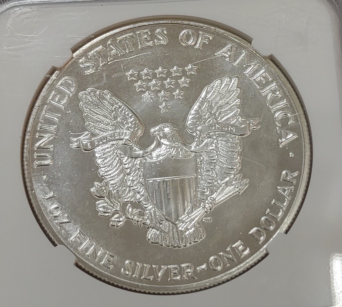 1987 AMERICAN SILVER EAGLE! GRADED MS69 BY NGC!