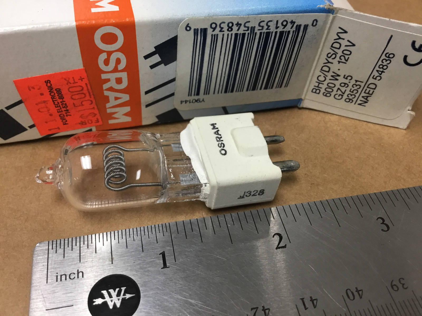2  PC  OSRAM   BHC/DYS/DYV 120V 600W   HALOGEN PHOTO OPTIC  LAMP