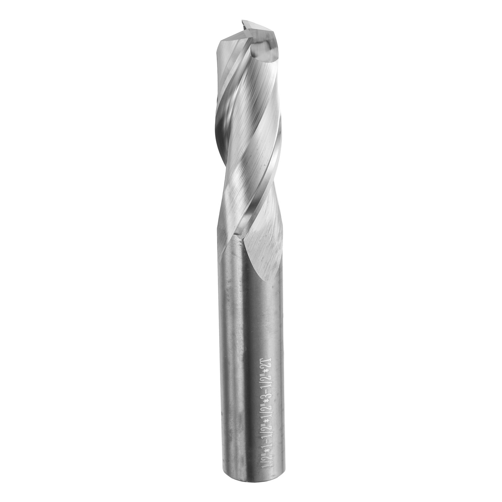 Spiral Router Bit 1/2"x1/2"x1-1/2"x3-1/2" 2 Flutes 30 Degree Helix HRC44-46