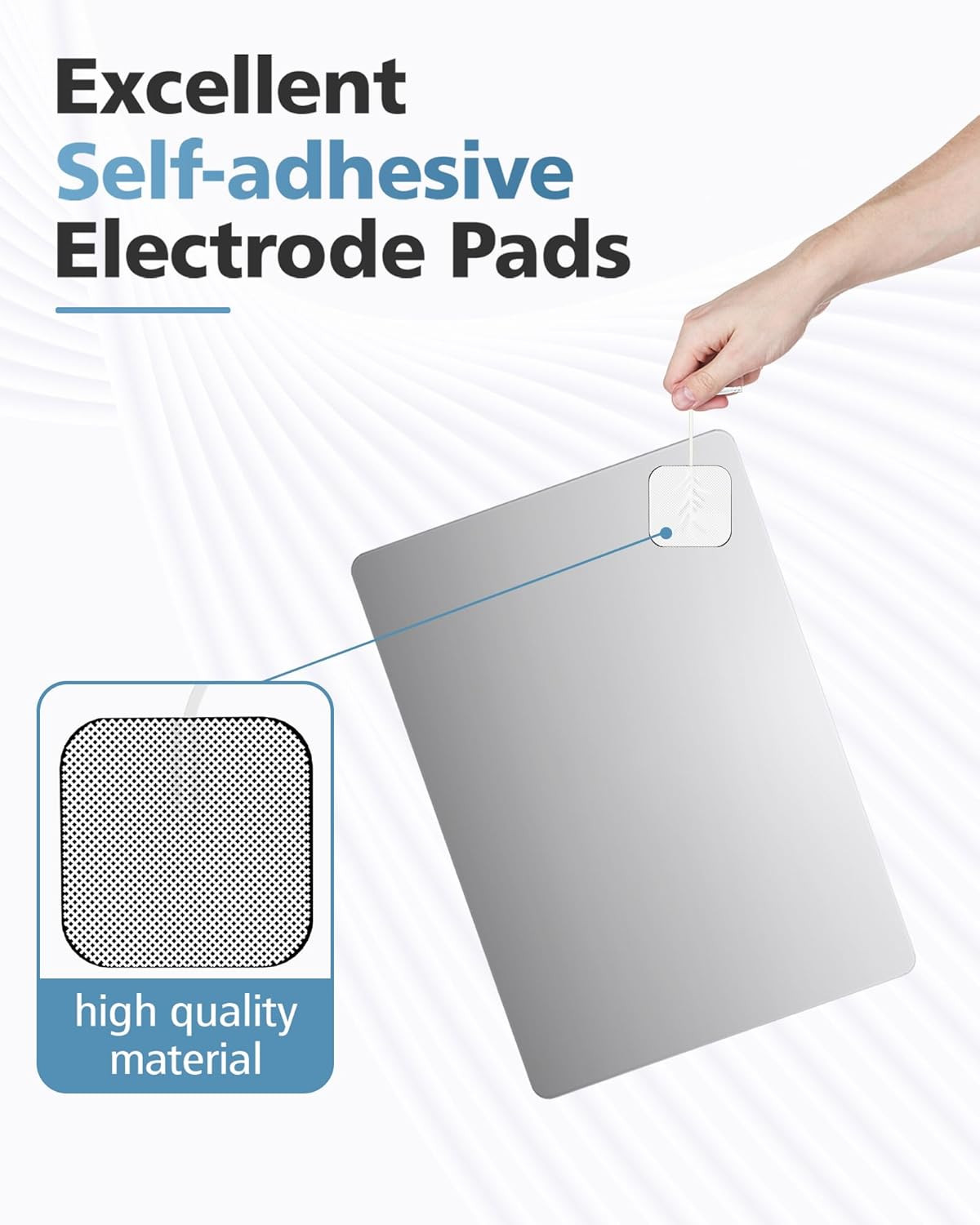 20PCS TENS Unit Electrode Pads 2X2 with Reusable Self-Adhesive Performance, Repl