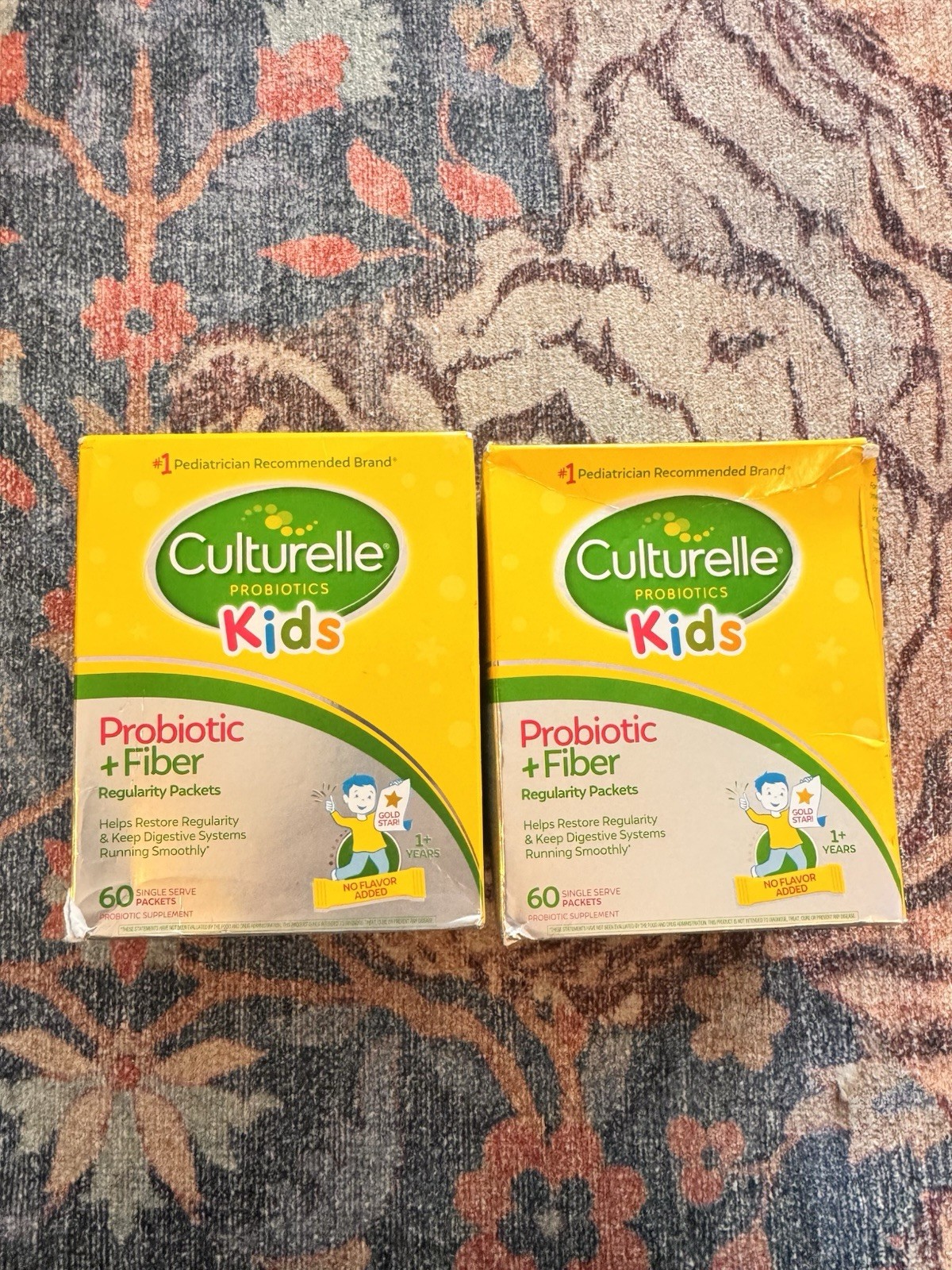 2x Culturelle Kids • Daily Probiotic and Fiber Packets - 60 PACKETSx2 • EXP 6/26