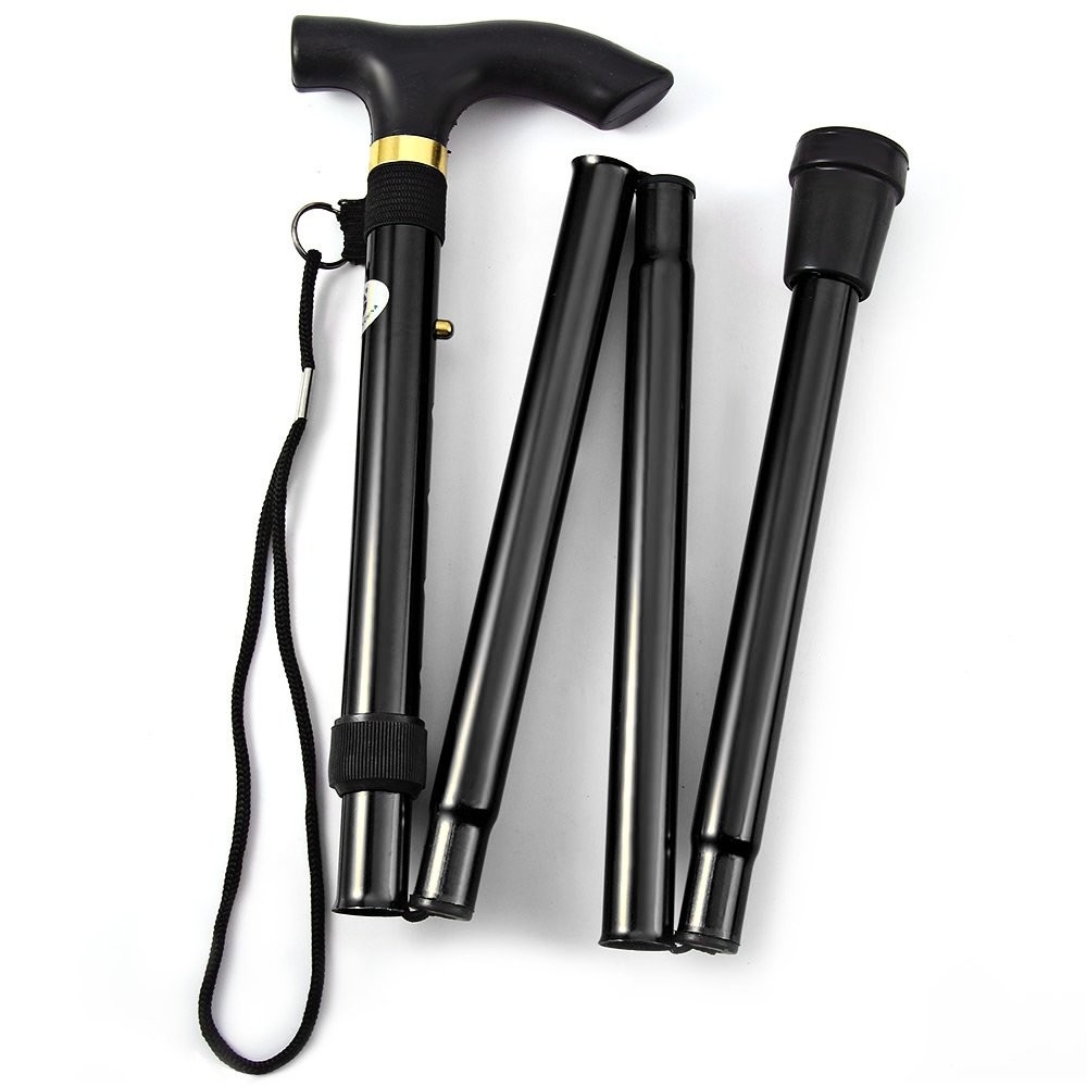 5-Level Foldable Walking Cane Adjustable Weight Collapsible Cane for Seniors