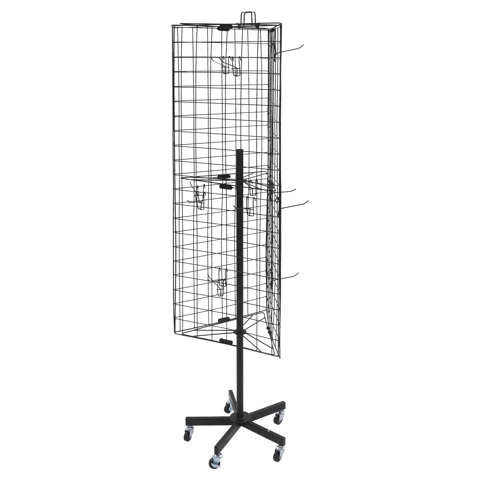 Triangular Grid Panel Display Stand, Floor Standing Gridwall Display Stand