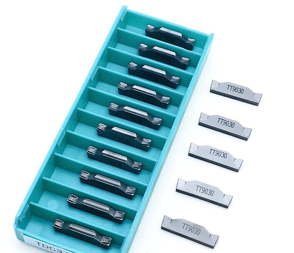 10Pc TDC3 9030 3.0mm Wide TDC3 CNC Cut-Off Grooving Carbide Inserts,For Steel