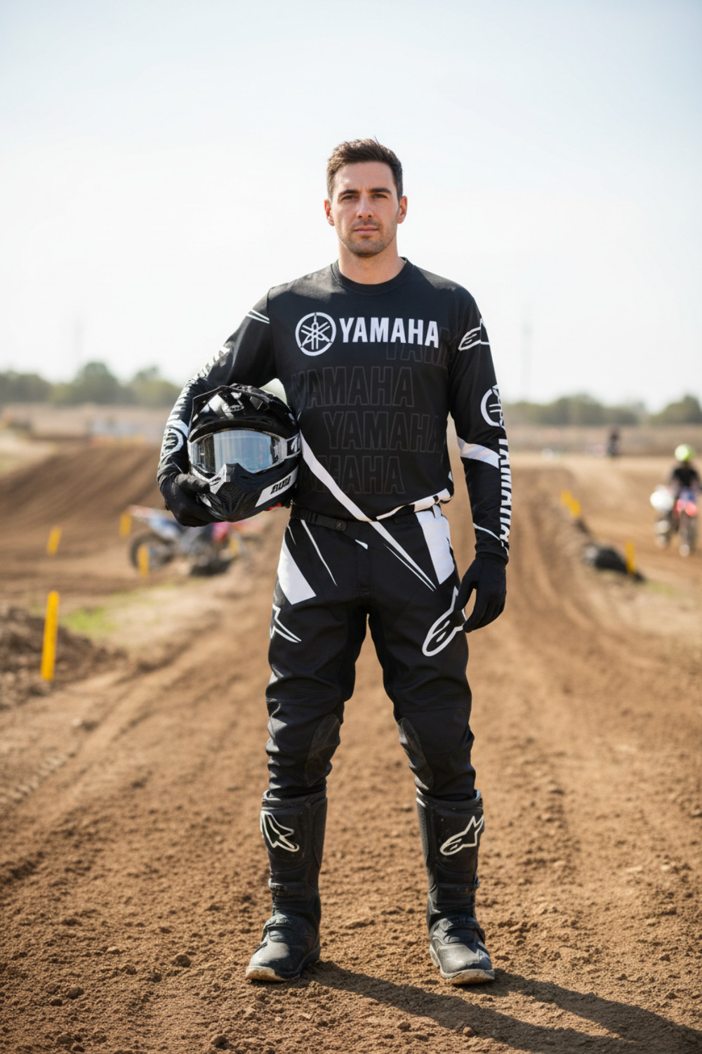 Yamaha Summer Breathable Quick-Dry Motorcycle Riding Suit - Long Sleeve Off-Road